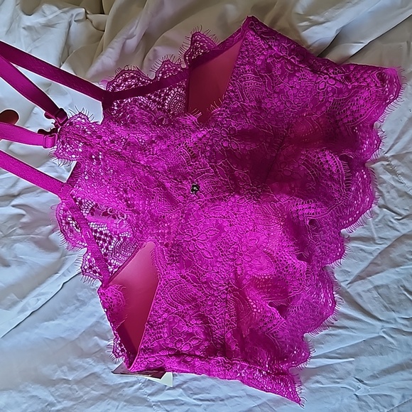 NWT PINK Victoria's Secret Push Up Racer back Bralette - Picture 8 of 13